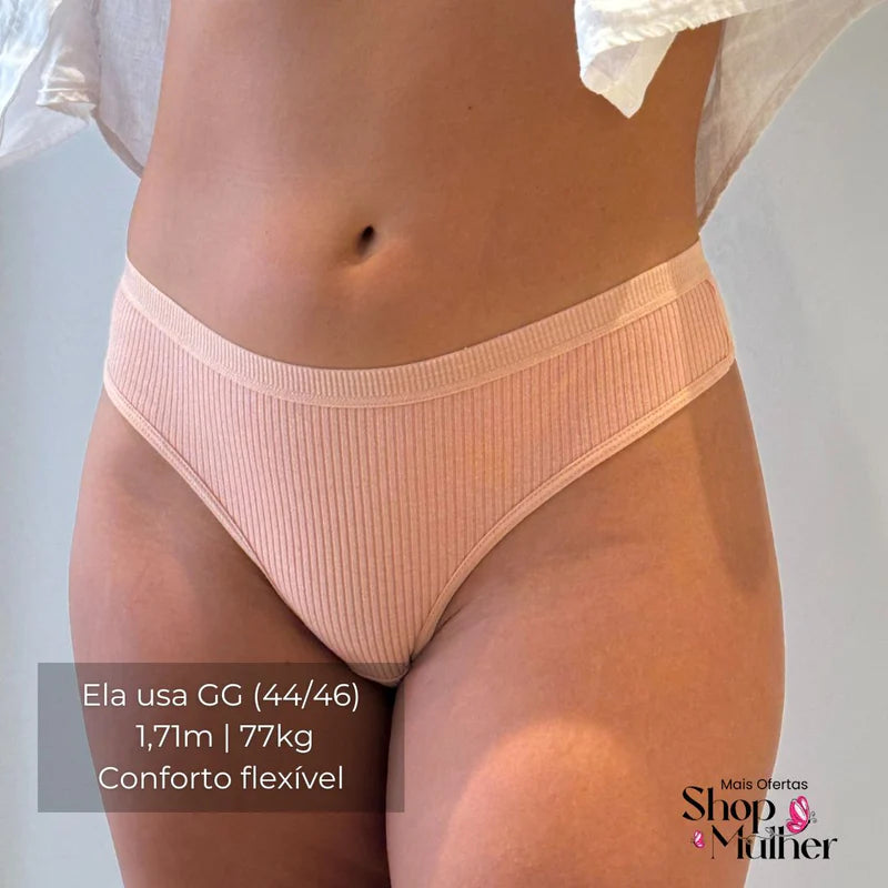 [OFERTA DE LANÇAMENTO COMPRE 5 LEVE 10] Calcinha CottonConfort Plus® - [FRETE GRÁTIS]