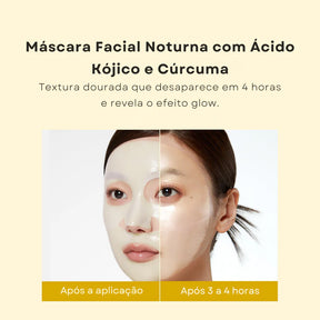 Máscara Jelly Dourada com Ácido Kójico e Cúrcuma - Kit com 4 Mascara