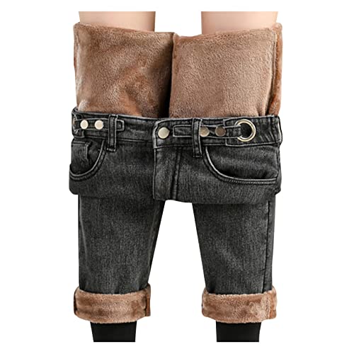 Calça Jeans Peluciada com Elastano Charmosa