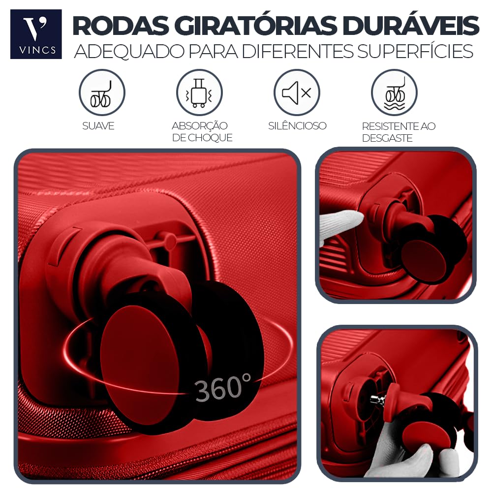 Kit Mala de Viajem 2 em 1 - Roda Giratoria 10 KG