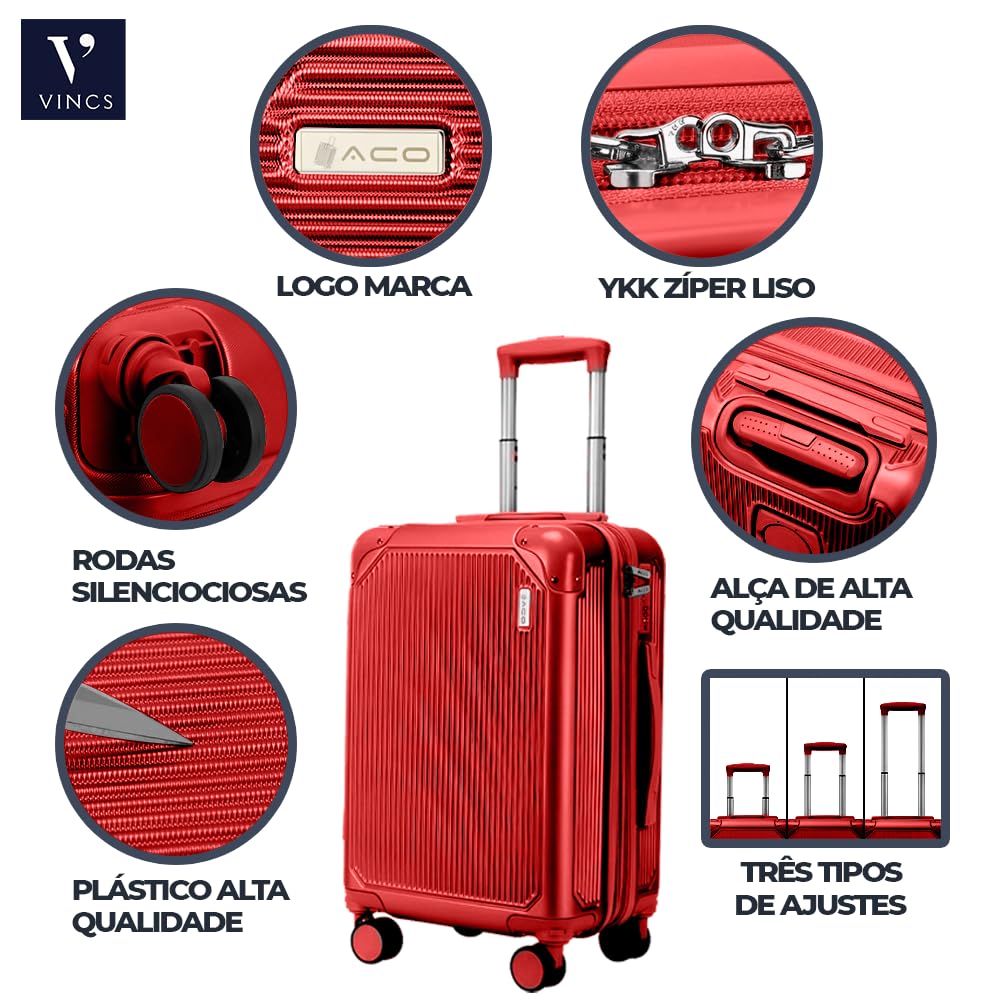 Kit Mala de Viajem 2 em 1 - Roda Giratoria 10 KG