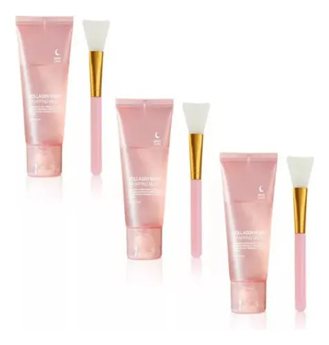 Mask Wrapping -Máscara Noturna de Colágeno Coreana Hidratante e Clareador com Pincel.