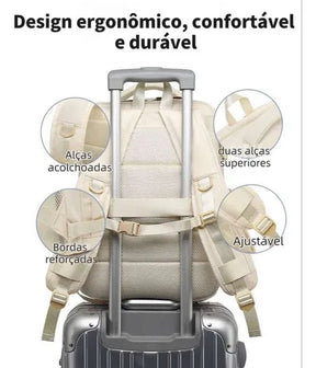 TravelDream - Mochila de Viagem Grande Feminina á Prova D'Água.