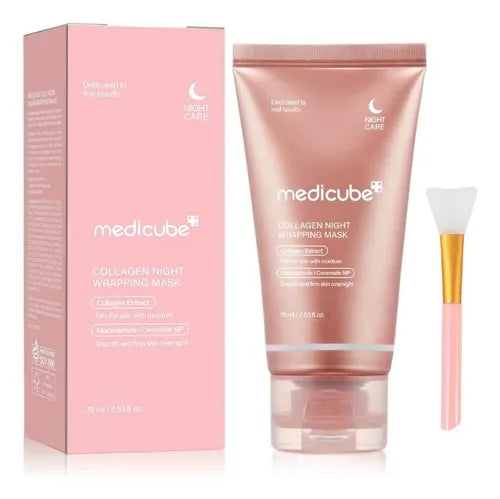 Mask Wrapping -Máscara Noturna de Colágeno Coreana Hidratante e Clareador com Pincel.