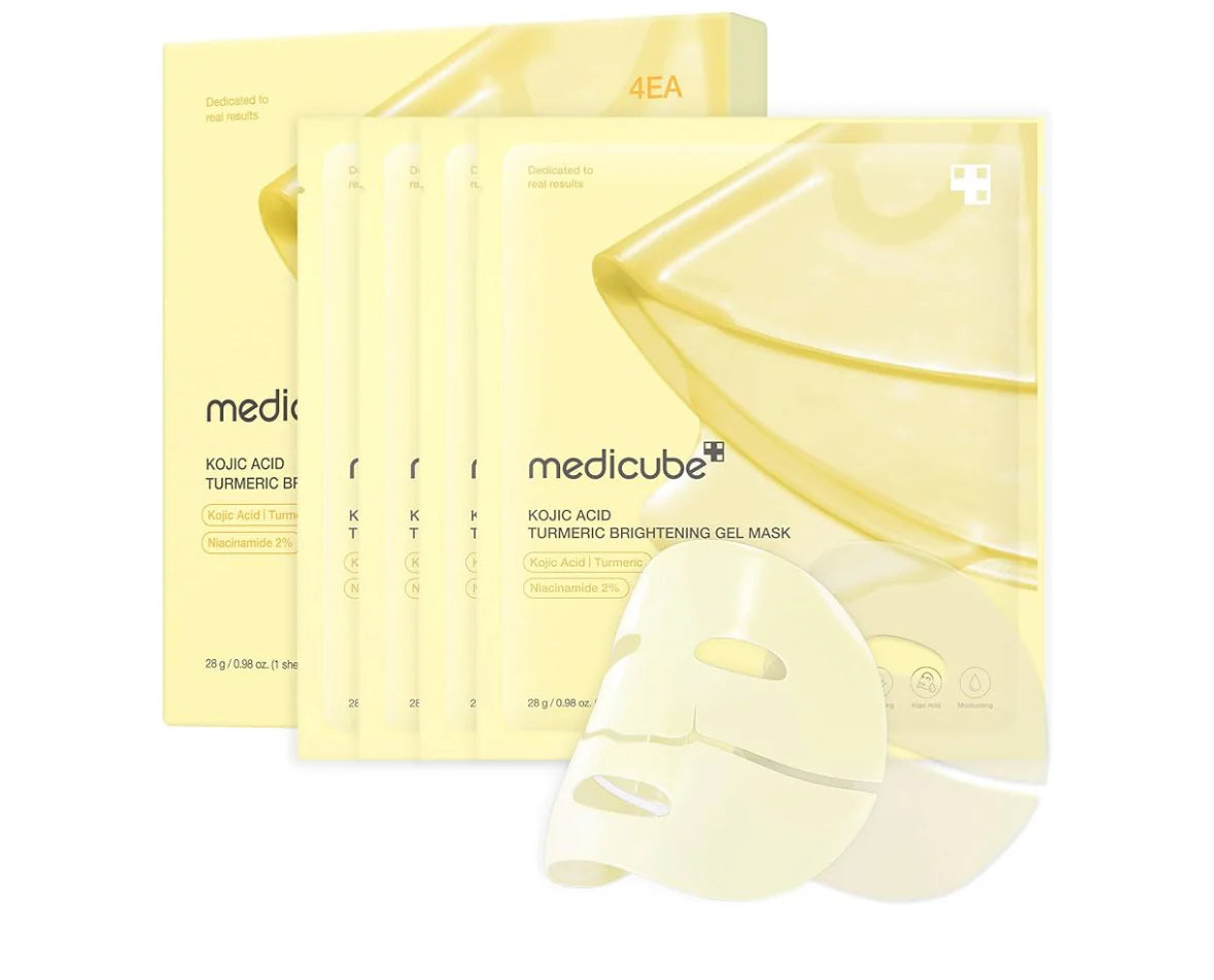 Máscara Jelly Dourada com Ácido Kójico e Cúrcuma - Kit com 4 Mascara