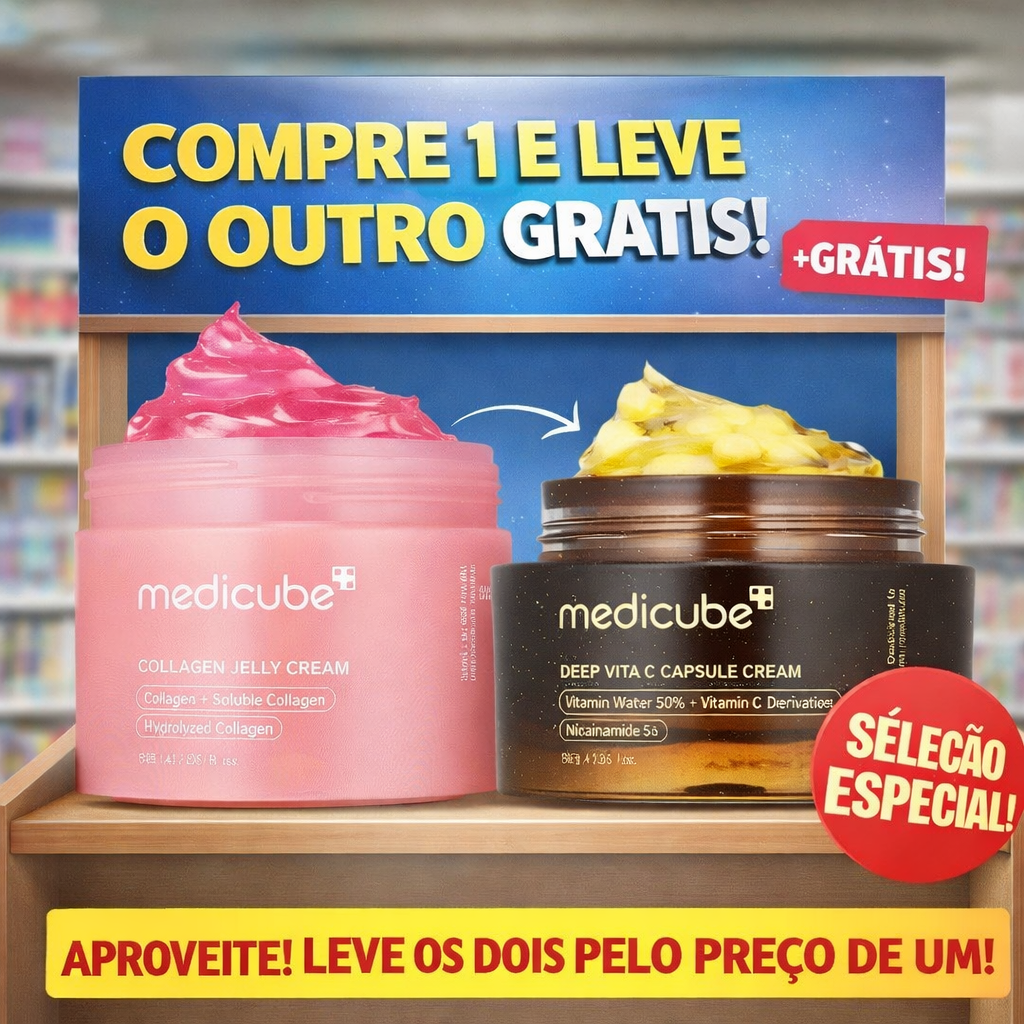 Kit- Vitamina C em Capsulas + Collage  Jelly  Cream + Brinde (Ultimas Unidades)