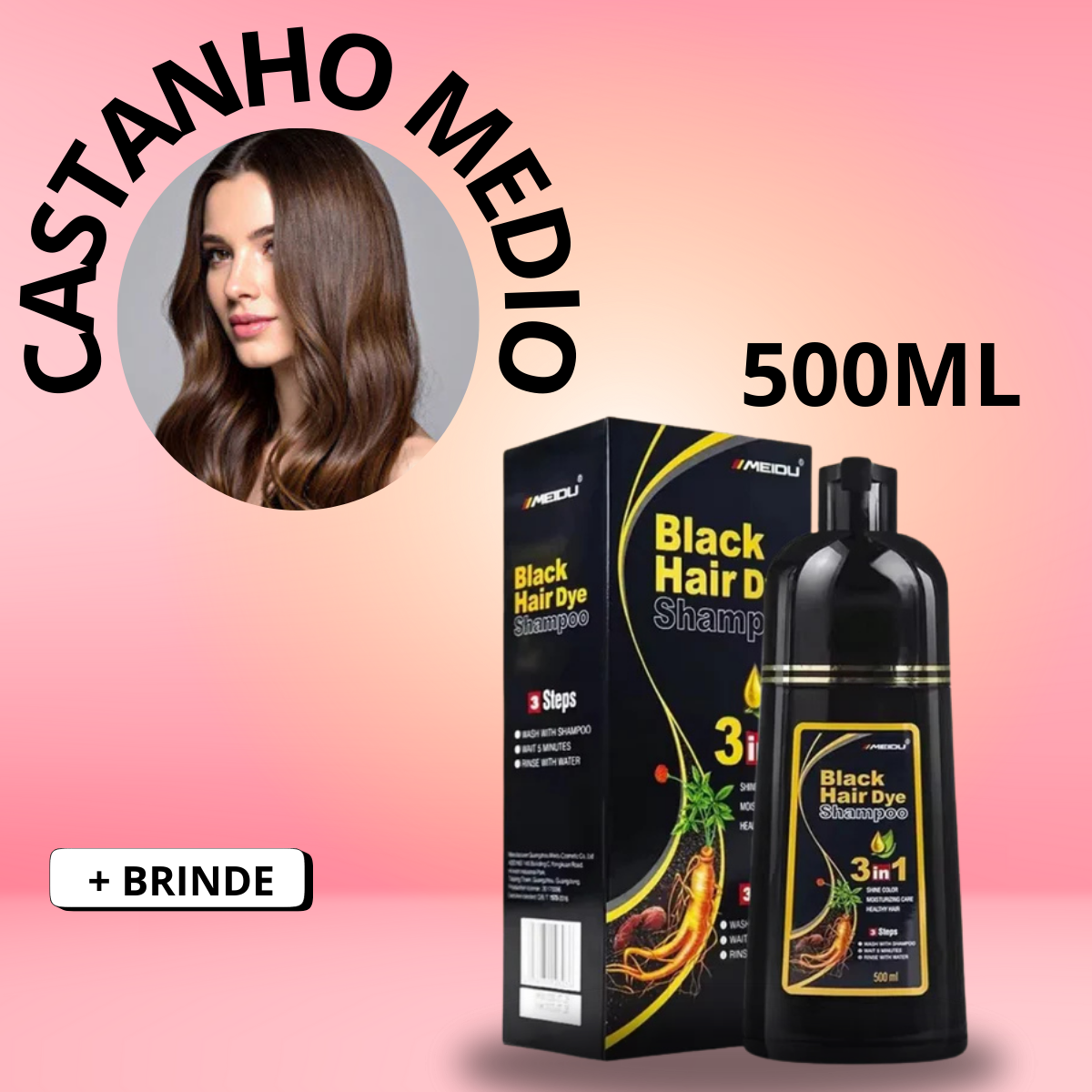 3 em 1 que Transforma -  Shampoo Capilar  Reparador.