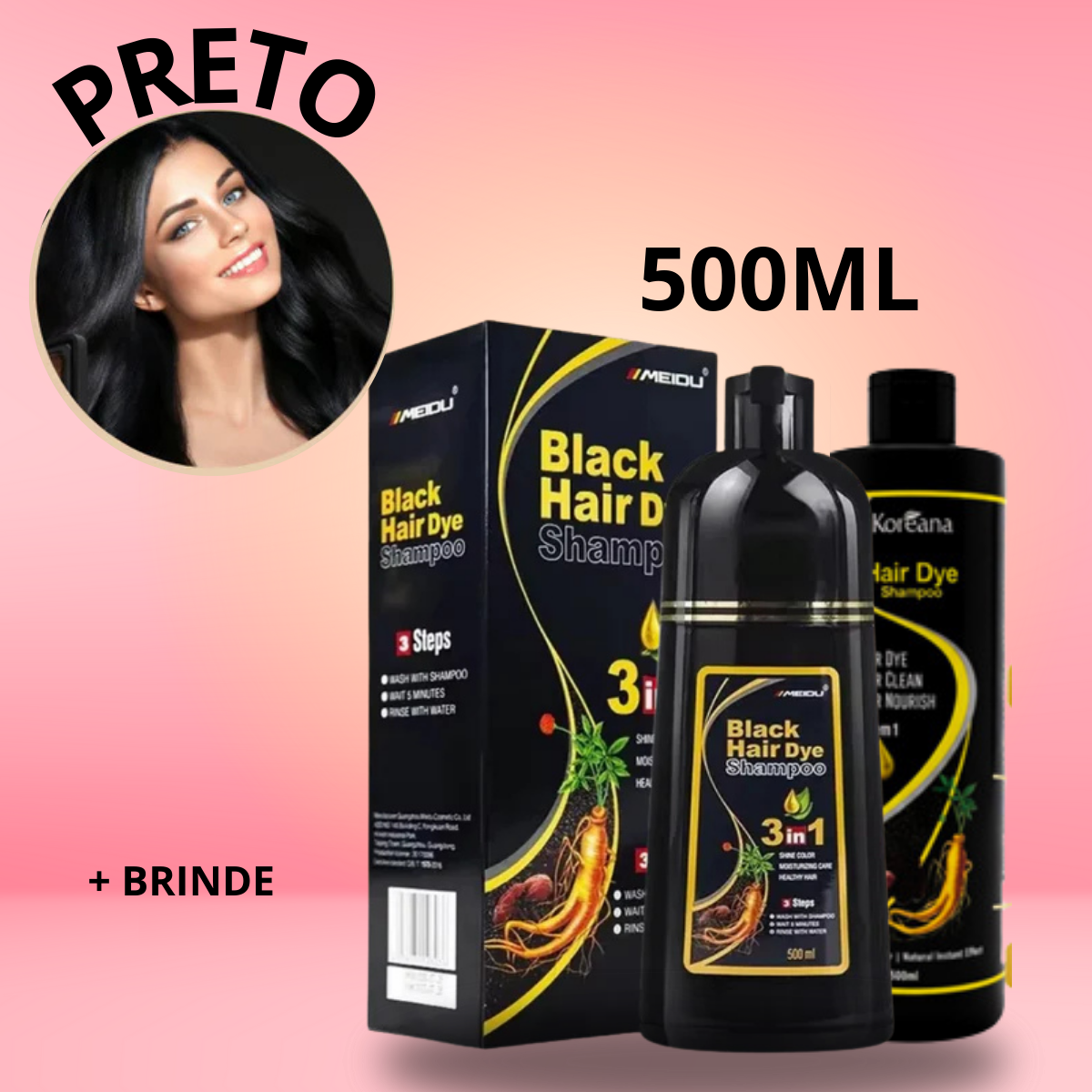 3 em 1 que Transforma -  Shampoo Capilar  Reparador.