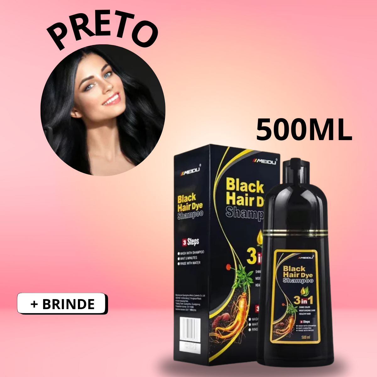 3 em 1 que Transforma -  Shampoo Capilar  Reparador.