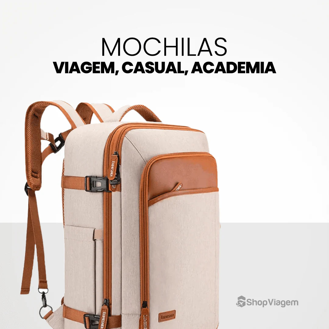 Mochila  Feminina de Viagem  VersaBag + 3 Necessaires GRÁTIS!