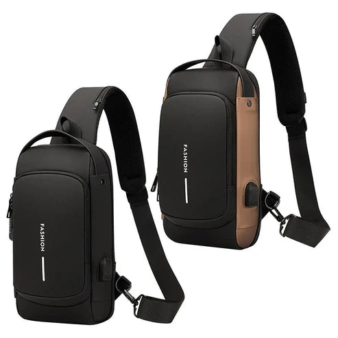 Bolsa Antifurto Transversal com Alça Ajustável e Powerbank