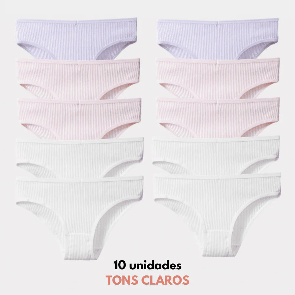 [OFERTA DE LANÇAMENTO COMPRE 5 LEVE 10] Calcinha CottonConfort Plus® - [FRETE GRÁTIS]