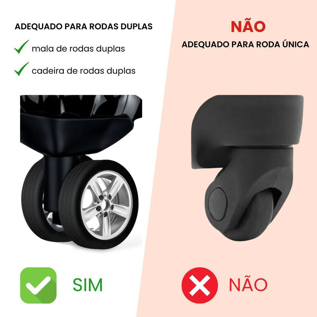 Kit Protetor de Rodinha 8 Peças – [PROTTEÇÃO & SILÊNCIO]